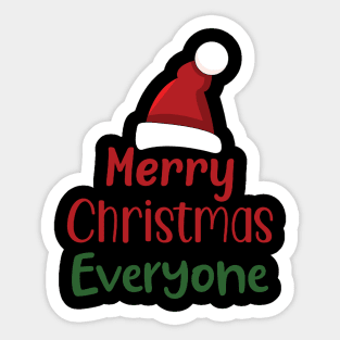 Merry Christmas Everyone Funny Ugly Xmas Ugly Christmas Sticker